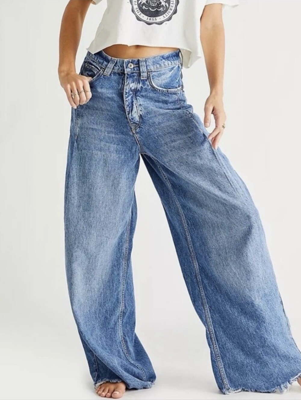 Free People Old West Slouchy Jeans, Sz 31